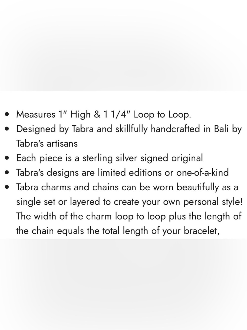 Vintage Tabra Bone Carved Cat Charm & Tabra Silver 925 Connector Bracelet Chain - Picture 4 of 11
